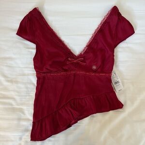new w/ tags pacsun babydoll lace trim top